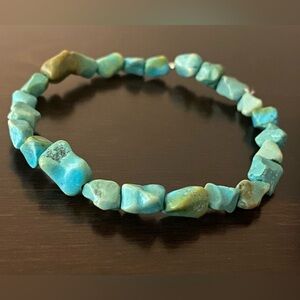 🌿 Natural Turquoise Stone Stretch Bracelet | Spiritual Protection | Boho Healing